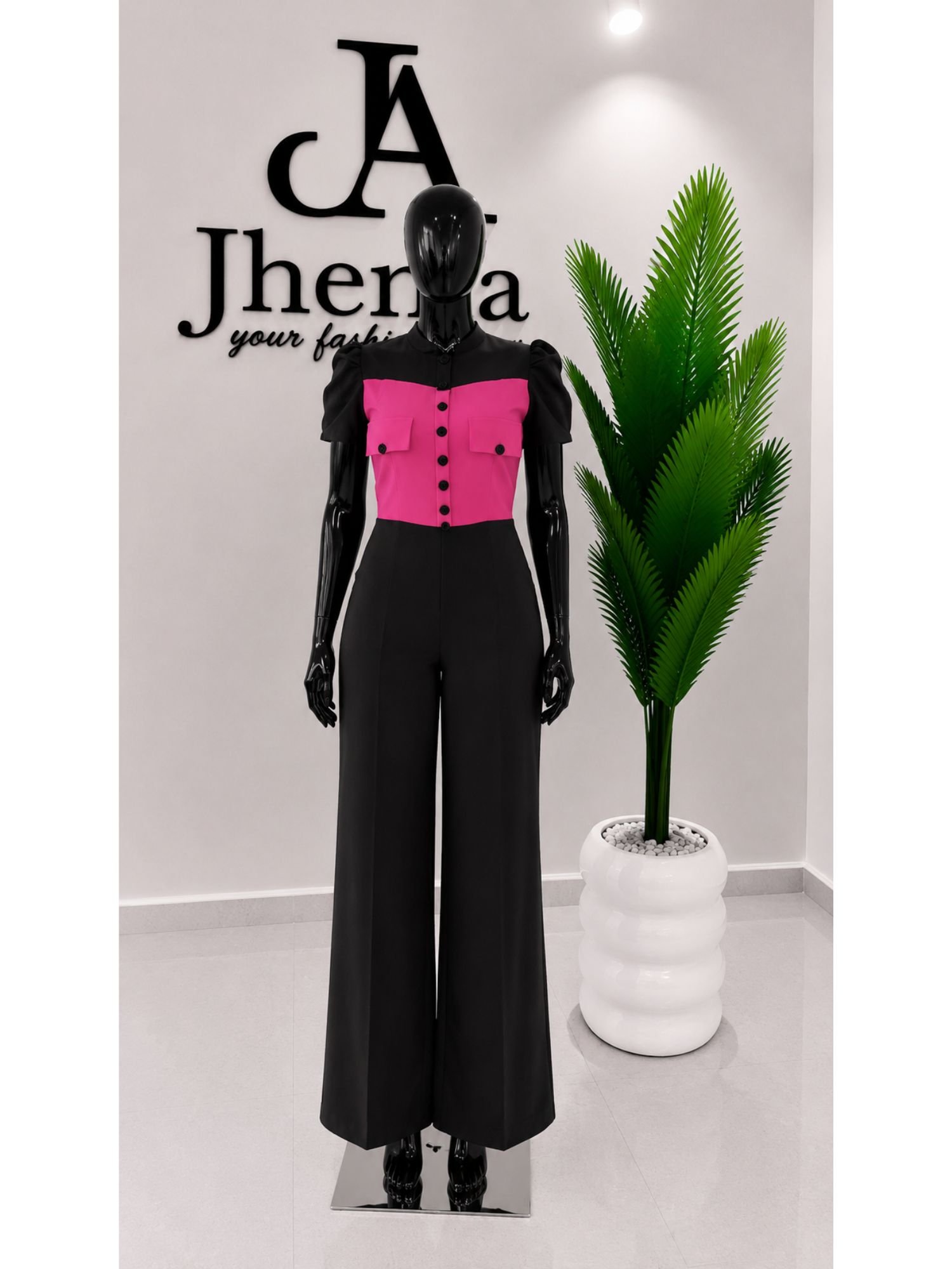 Fuchsia Noir Jumpsuit