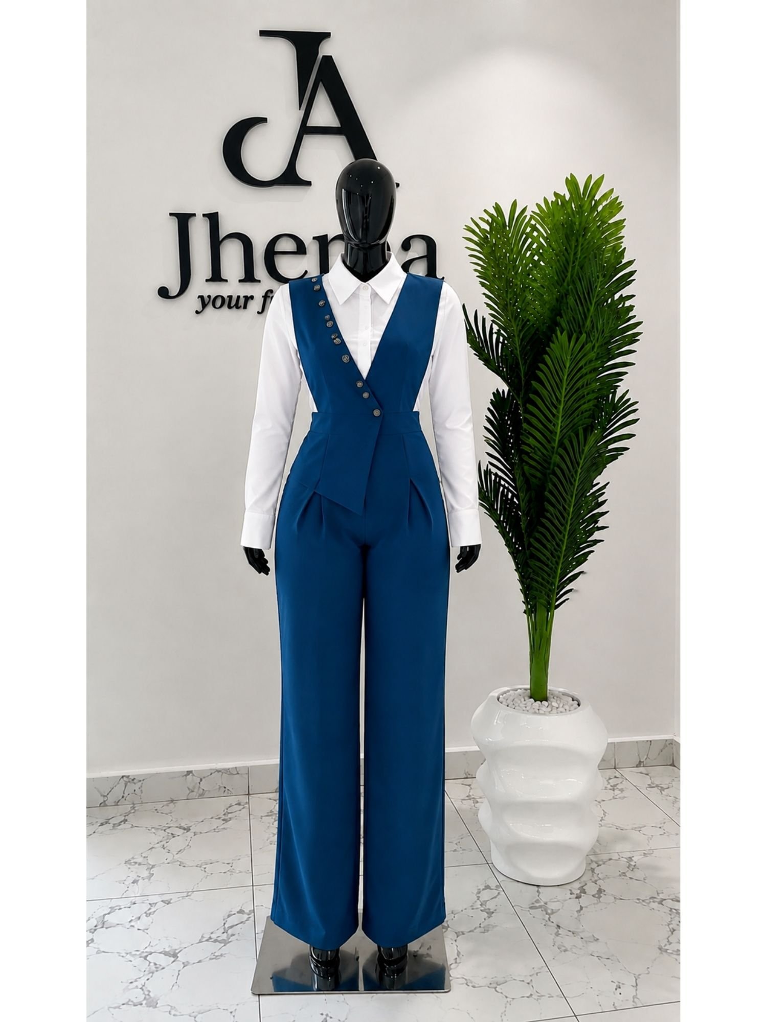 Zaria Teal Jumpsuit
