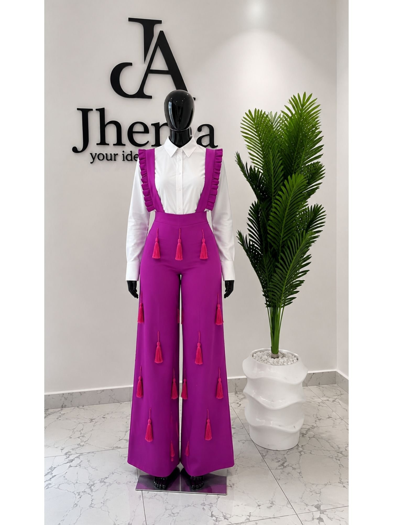 Tassle Pinafore Set
