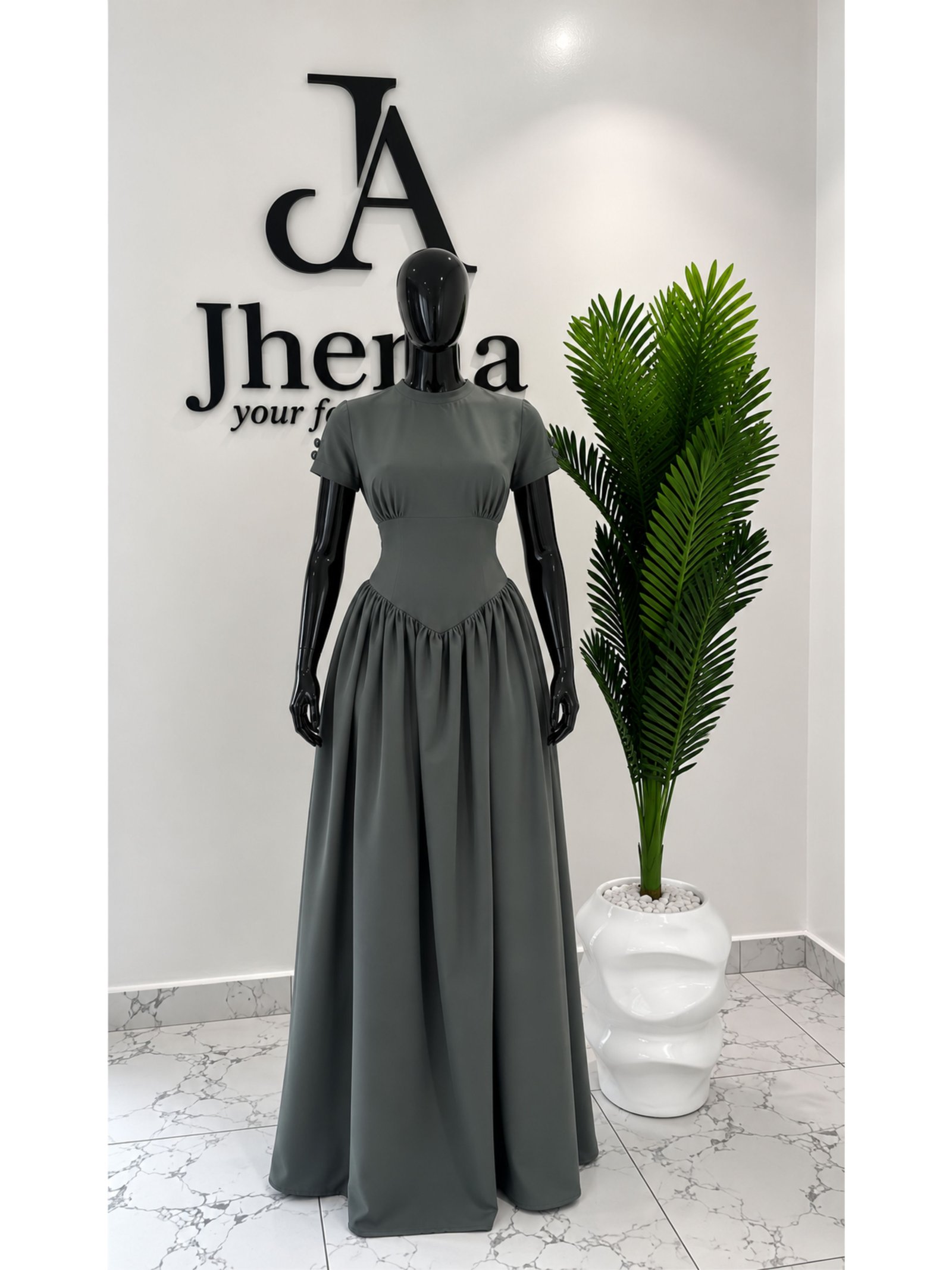 The Athena Maxi Dress front view
